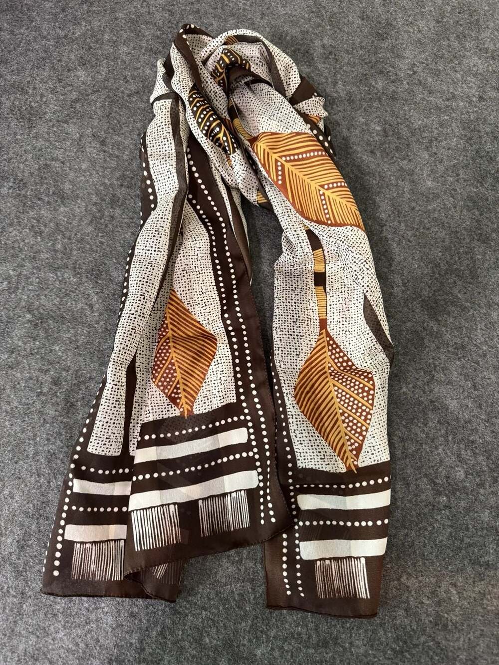 Vintage Designed in Australia by Neil 1980s  Geometric Print Scarf